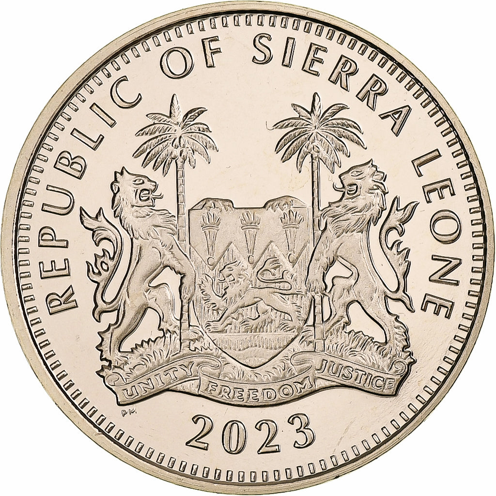 Sierra Leone, Dollar, Rhinocéros, 2023, Pobjoy Mint, Virenium, MS(63)