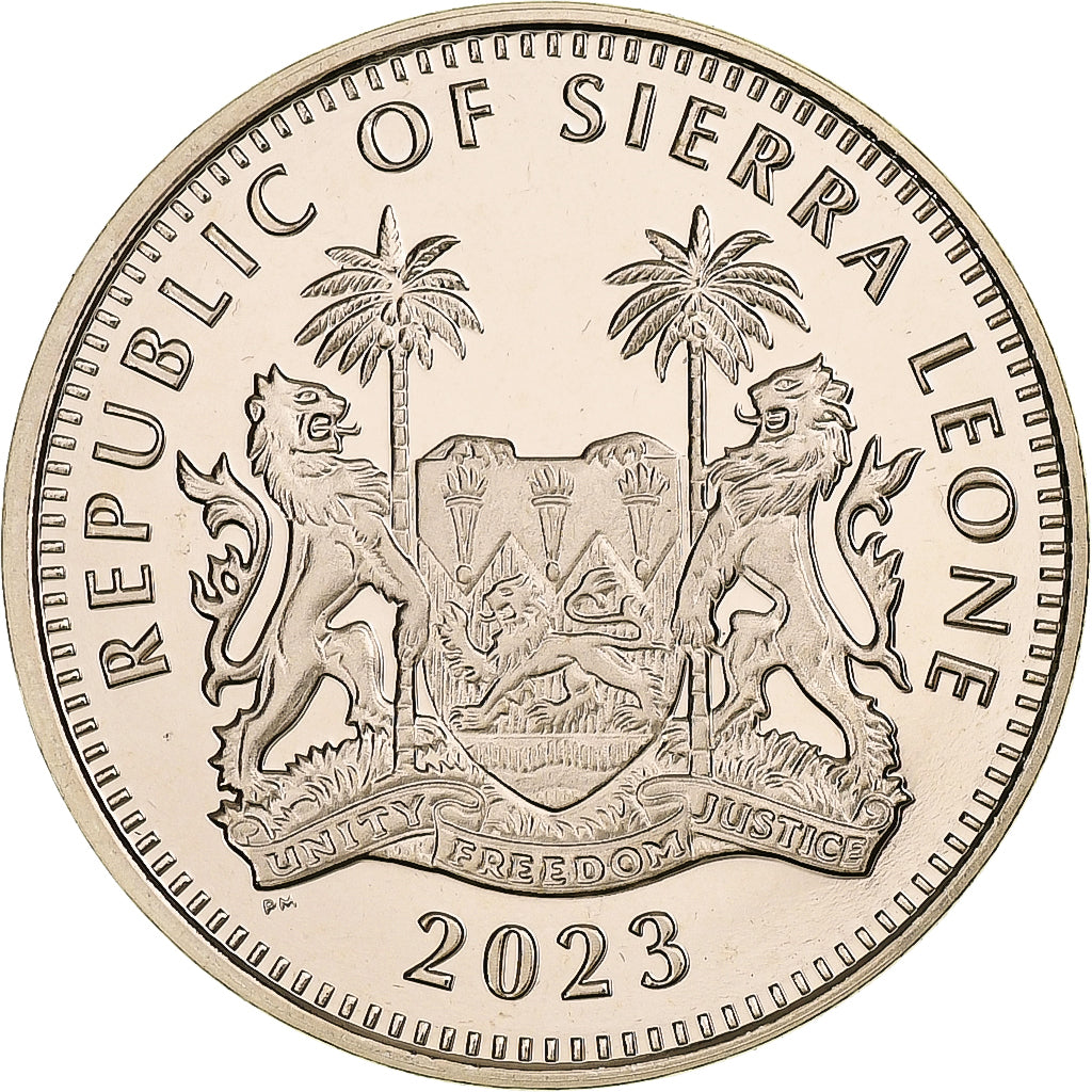 Sierra Leone, Dollar, Rhinoceros, 2023, Pobjoy Mint, Virenium, MS(63)