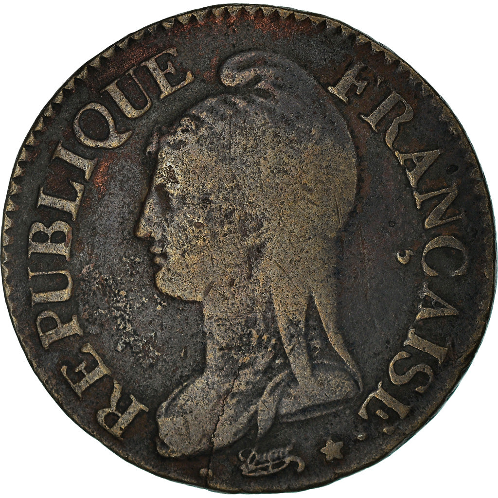 Münze, Frankreich, 5 Centimes, AN 7/5, Paris, Directoire, S, Bronze, KM:640.1