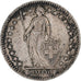 Switzerland, 2 Francs, Helvetia, 1955, Bern, Silver, EF(40-45), KM:21