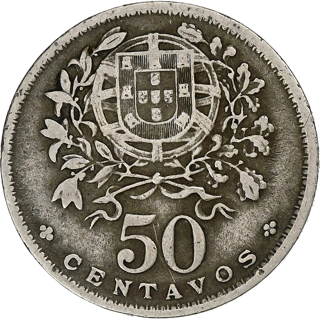 Portugal, 50 Centavos, 1951, Lisbon, Mosiądz niklowy, VF(20-25), KM:577