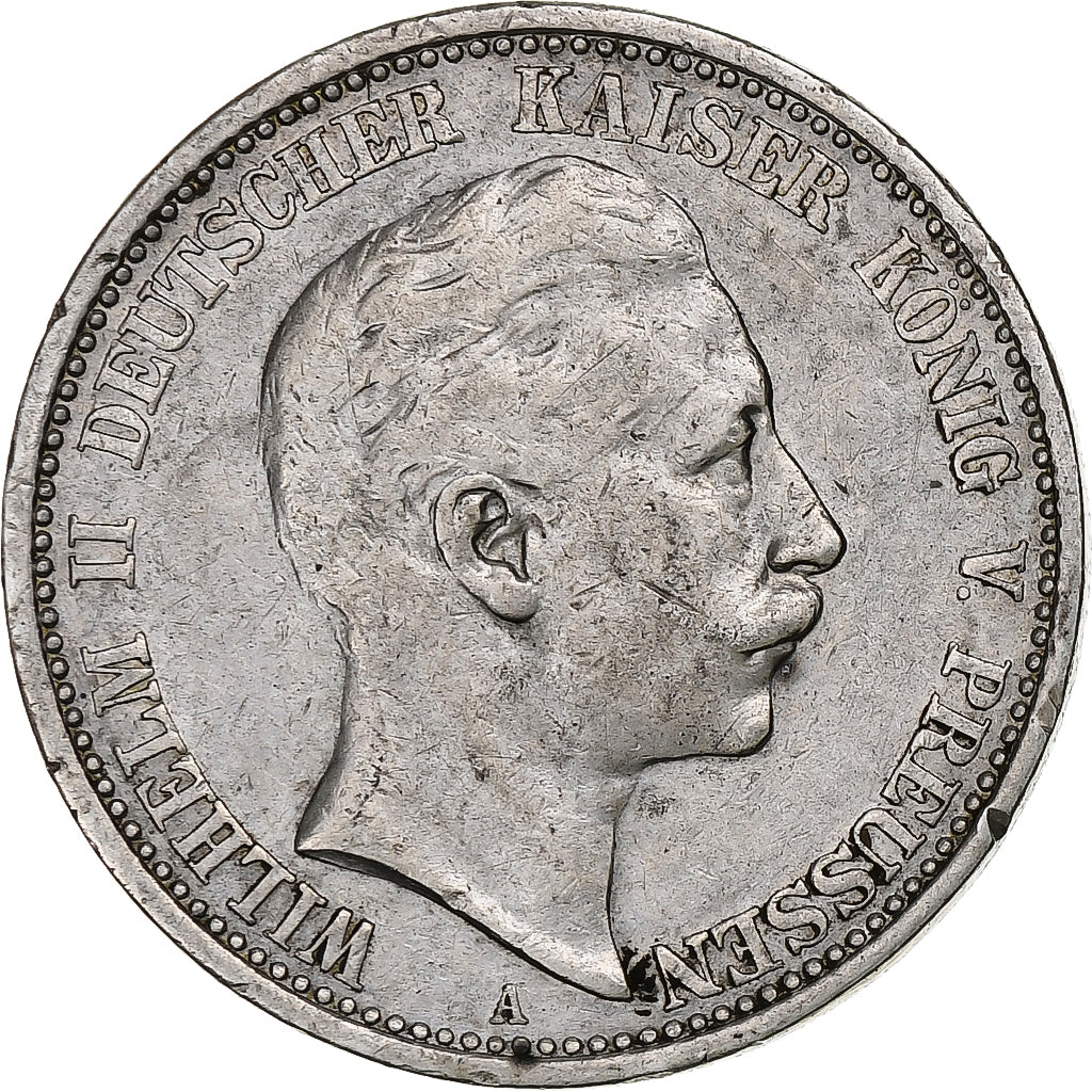 Kingdom of Prussia, Wilhelm II, 2 Mark, 1906, Berlin, Silver, VF(30-35), KM:522