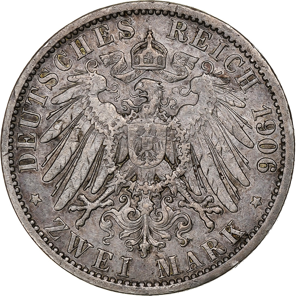 Kingdom of Prussia, Wilhelm II, 2 Mark, 1906, Berlin, Silber, S+, KM:522