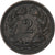 Svizzera, 2 Rappen, 1893, Bern, Bronzo, BB, KM:4