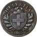 Switzerland, 2 Rappen, 1903, Bern, Bronze, EF(40-45), KM:4