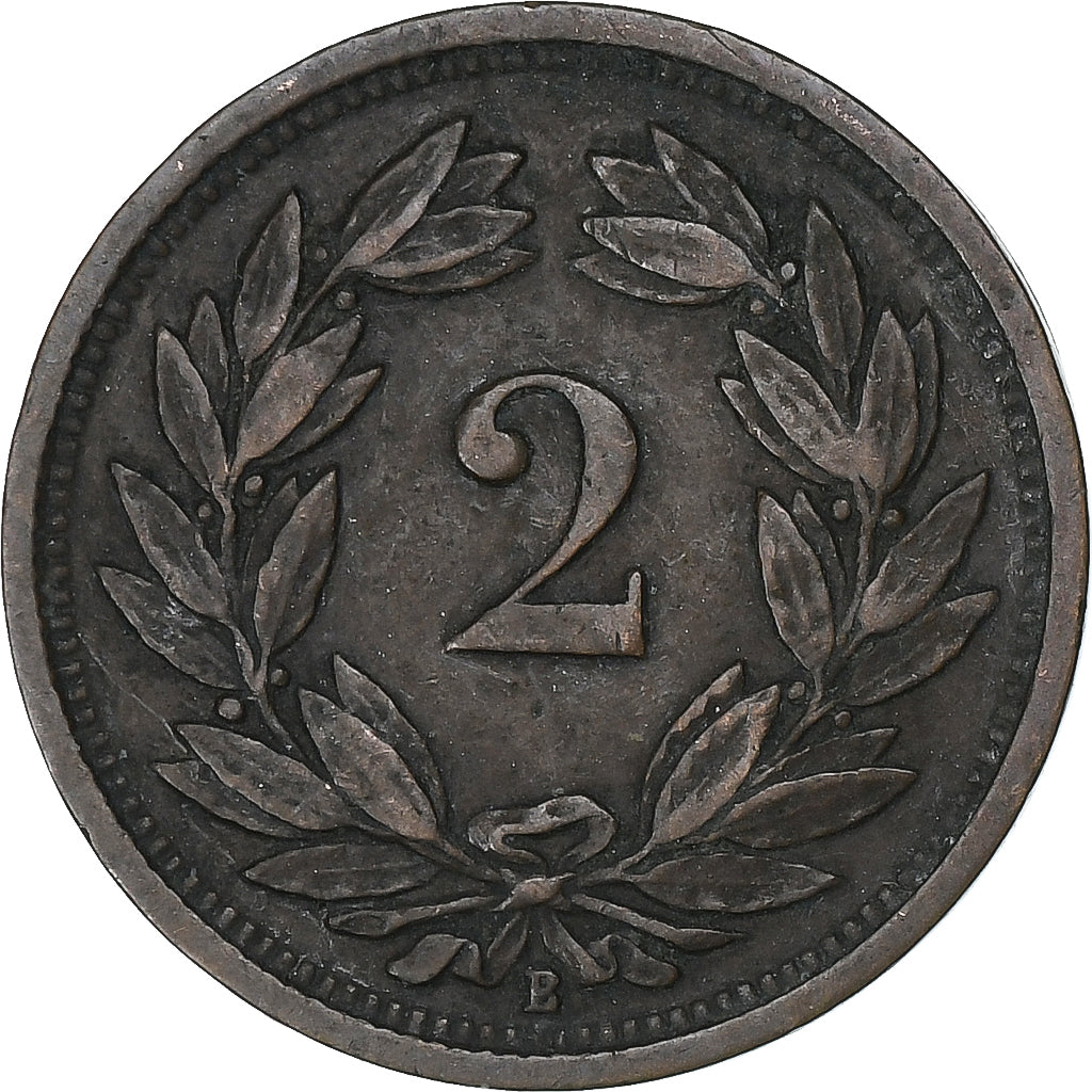Svizzera, 2 Rappen, 1926, Bern, Bronzo, BB, KM:4