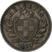 Switzerland, 2 Rappen, 1930, Bern, Bronze, AU(50-53), KM:4