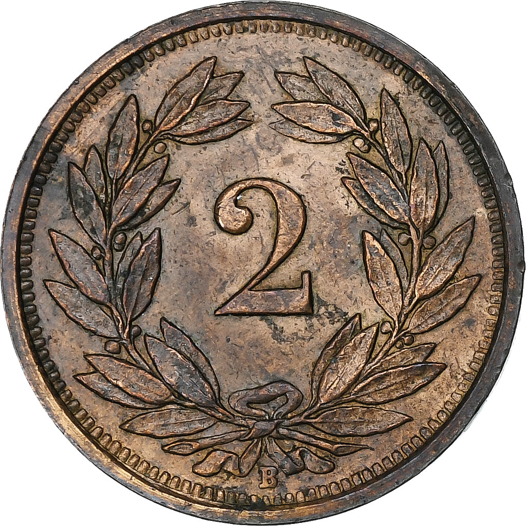 Schweiz, 2 Rappen, 1933, Bern, Bronze, SS+, KM:4.2a