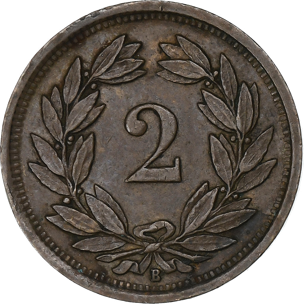 Svizzera, 2 Rappen, 1938, Bern, Bronzo, BB, KM:4.2a
