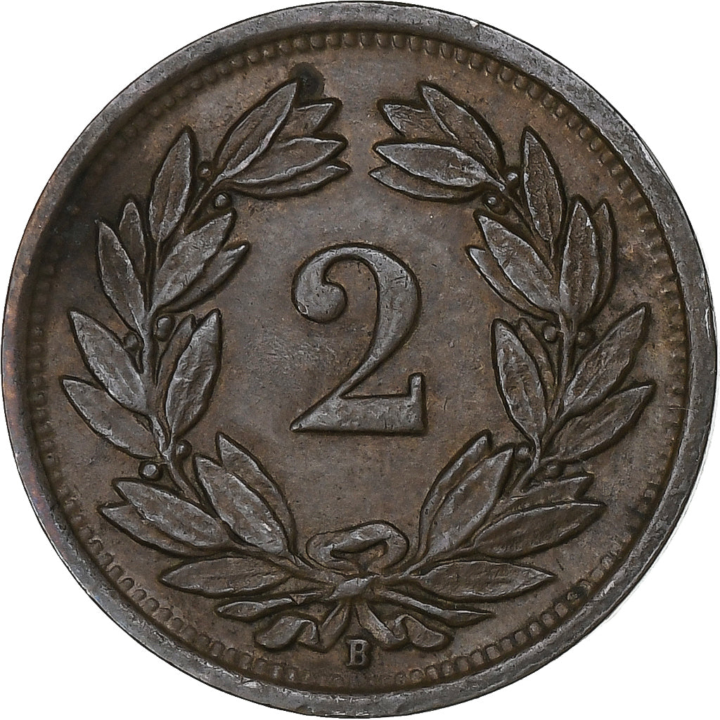 Svizzera, 2 Rappen, 1941, Bern, Bronzo, BB+, KM:4.2a