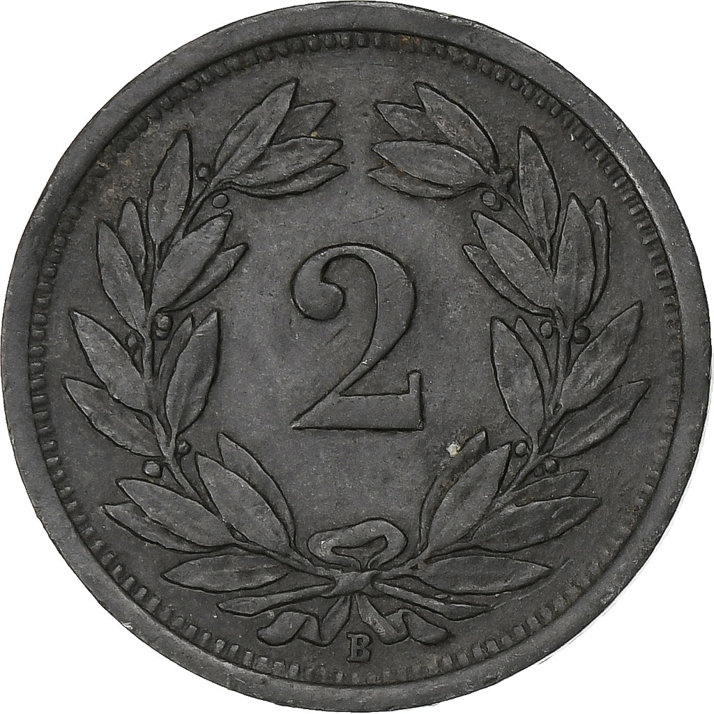 Switzerland, 2 Rappen, 1942, Bern, Zinc, VF(30-35), KM:4.2b