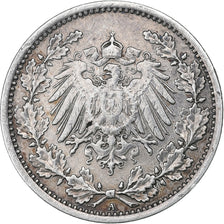 Germany, Wilhelm II, 1/2 Mark, 1918, Berlin, Silver, EF(40-45), KM:17