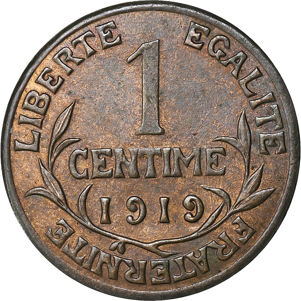France, Centime, Daniel-Dupuis, 1919, Paris, Bronze, EF(40-45), Gadoury:90