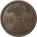 Alemanha, 2 Rentenpfennig, 1924, Berlin, Bronze, EF(40-45), KM:31