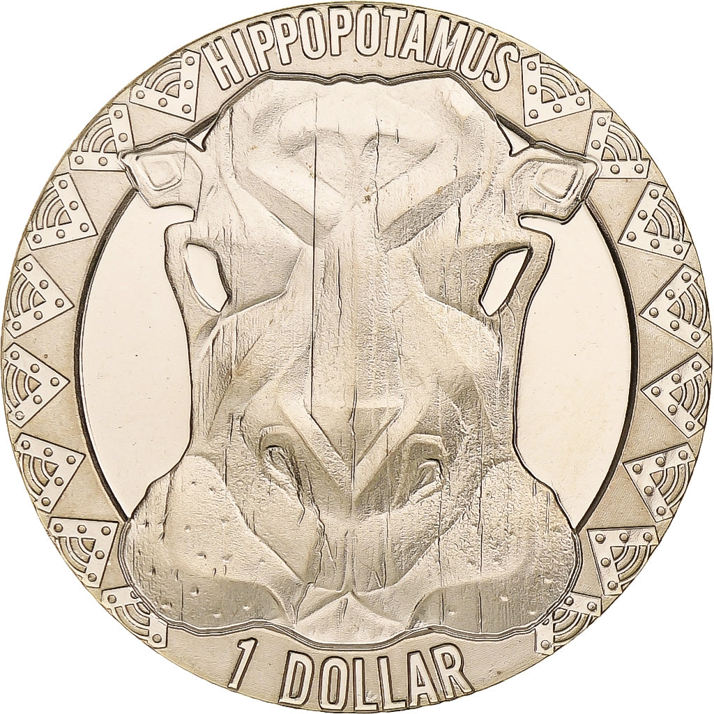 Sierra Leone, Dollar, Hippopotame, African Animal Mask, 2023, Pobjoy Mint