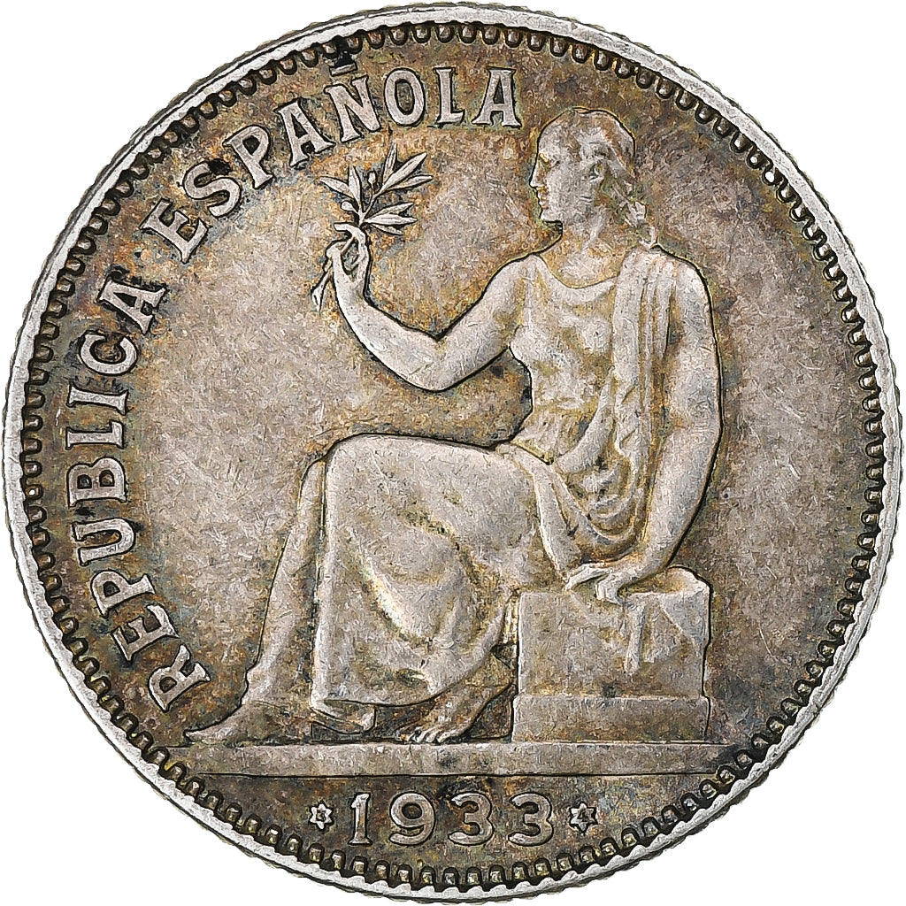 Spanien, Peseta, 1933, Madrid, Silber, VZ, KM:750