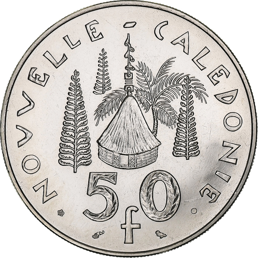 Nowa Kaledonia, 50 Francs, 1967, Paris, Proof, Nikiel, MS(64), KM:12a