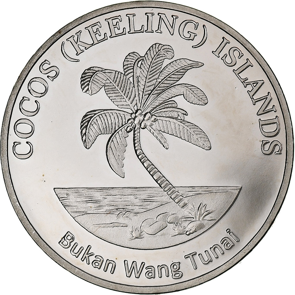 COCOS (KEELING) ISLANDS, 100 Rupees, Shark, 2023, Copper-nickel, MS(63)