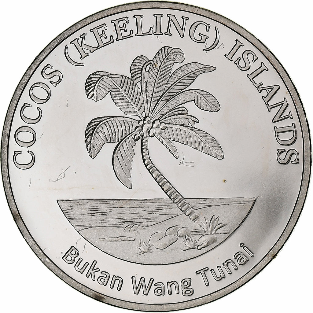 COCOS (KEELING) ISLANDS, 100 Rupees, Shark, 2023, Copper-nickel, MS(63)