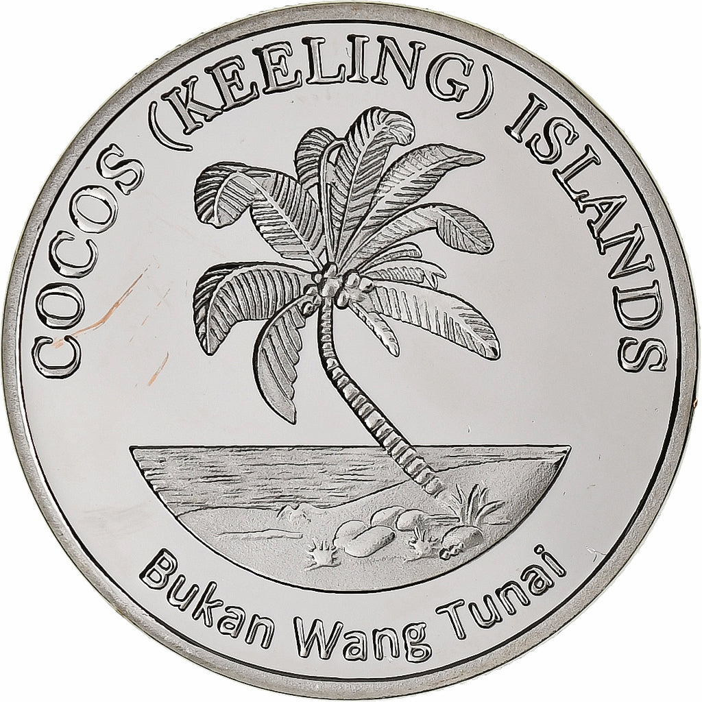 COCOS (KEELING) ISLANDS, 50 Rupees, Shearwater bird, 2023, Copper-nickel, MS(63)