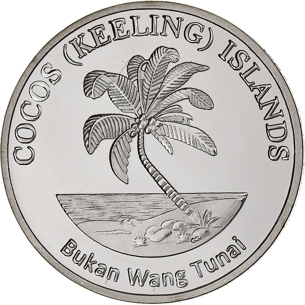 COCOS (KEELING) ISLANDS, 50 Rupees, Shearwater bird, 2023, Copper-nickel, MS(63)