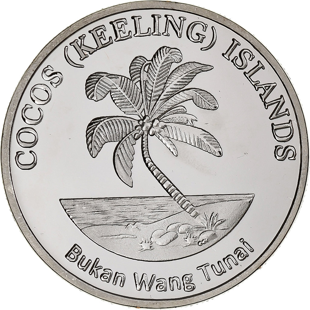 COCOS (KEELING) ISLANDS, 50 Rupees, Shearwater bird, 2023, Cupro-nickel, SPL