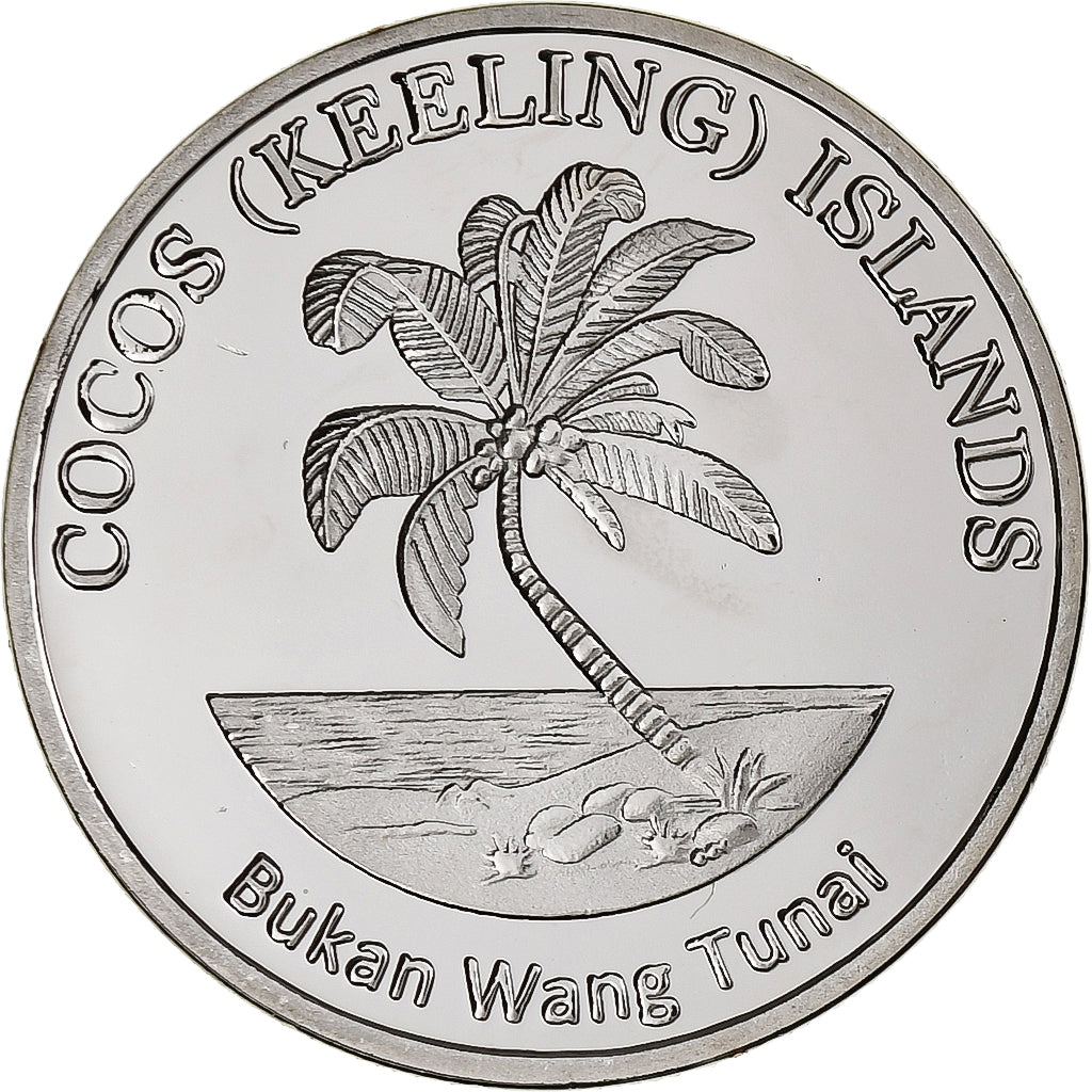 COCOS (KEELING) ISLANDS, 50 Rupees, Shearwater bird, 2023, Cupro-nikkel, UNC-
