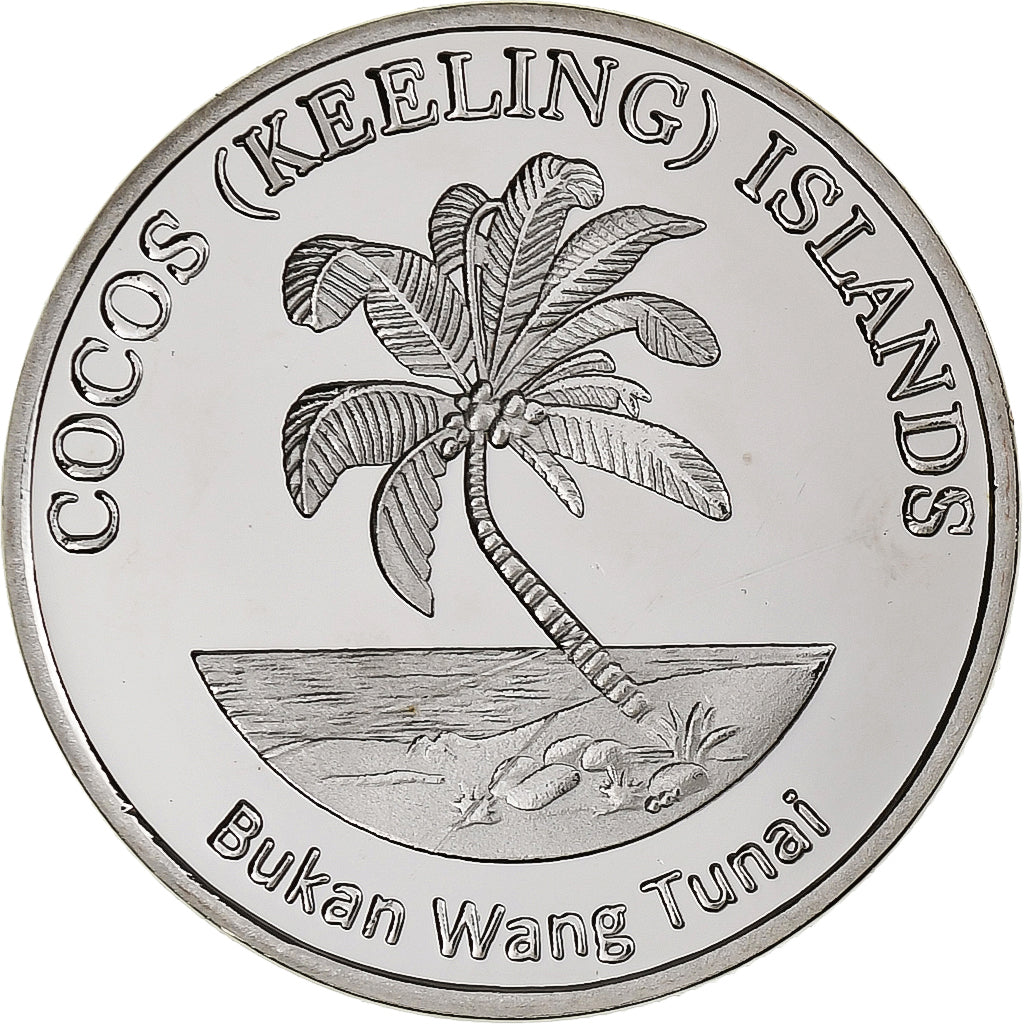 COCOS (KEELING) ISLANDS, 50 Rupees, Shearwater bird, 2023, Cobre - níquel, SC