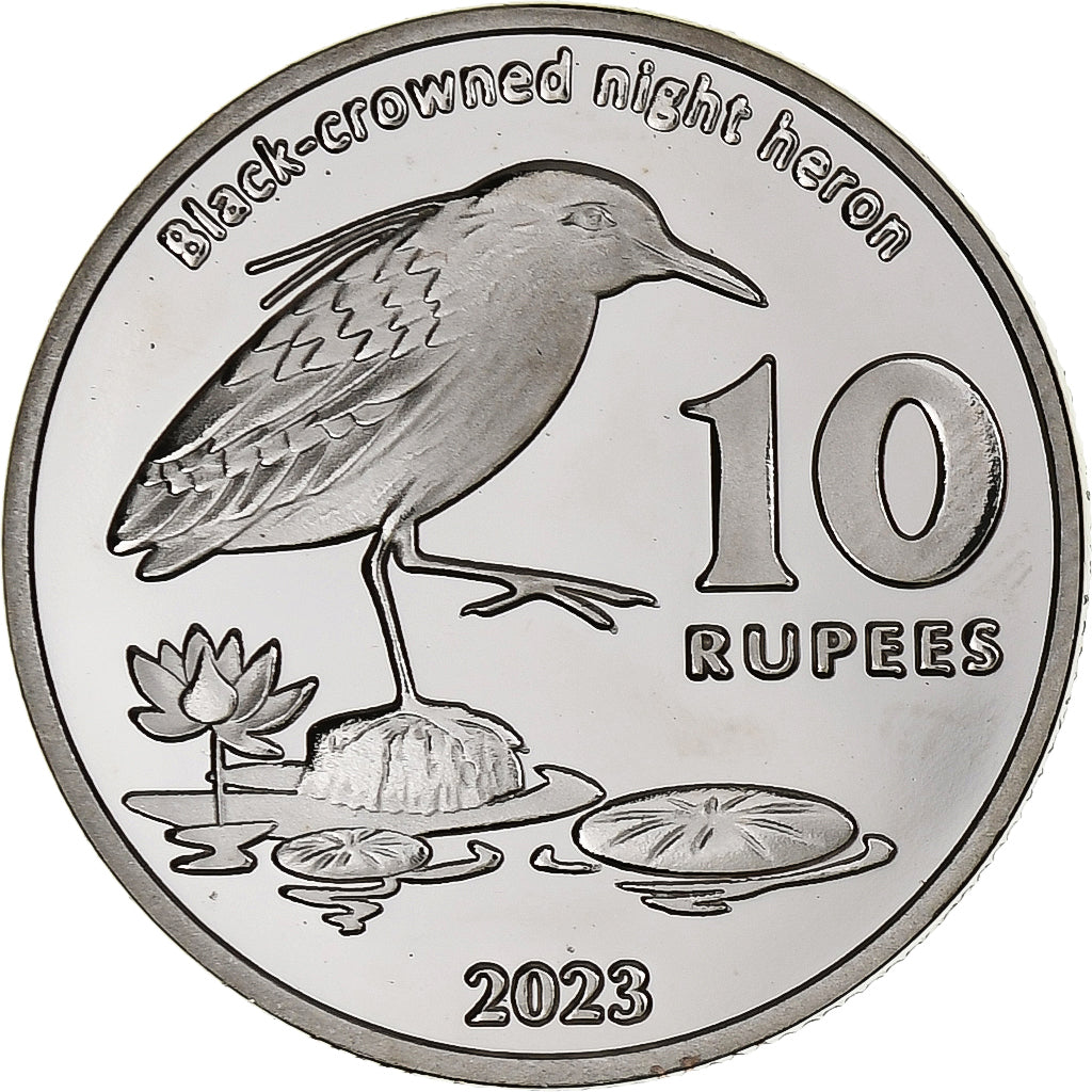 COCOS (KEELING) ISLANDS, 10 Rupees, Night heron, 2023, Cupro-nikkel, UNC-