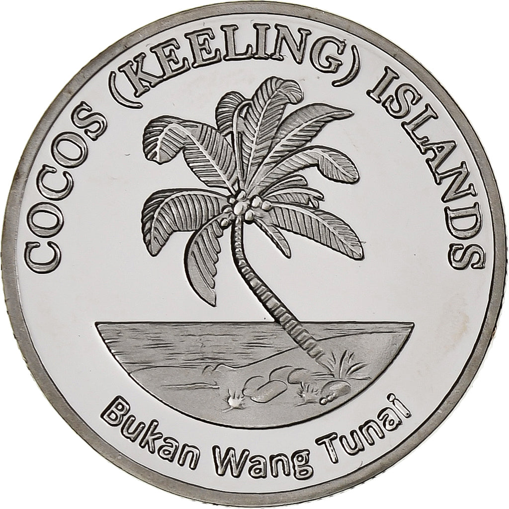 COCOS (KEELING) ISLANDS, 5 Rupees, Butterflyfish, 2023, Cupro-nikkel, UNC-