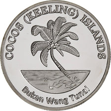 COCOS (KEELING) ISLANDS, 5 Rupees, Butterflyfish, 2023, Cupro-nikkel, UNC-