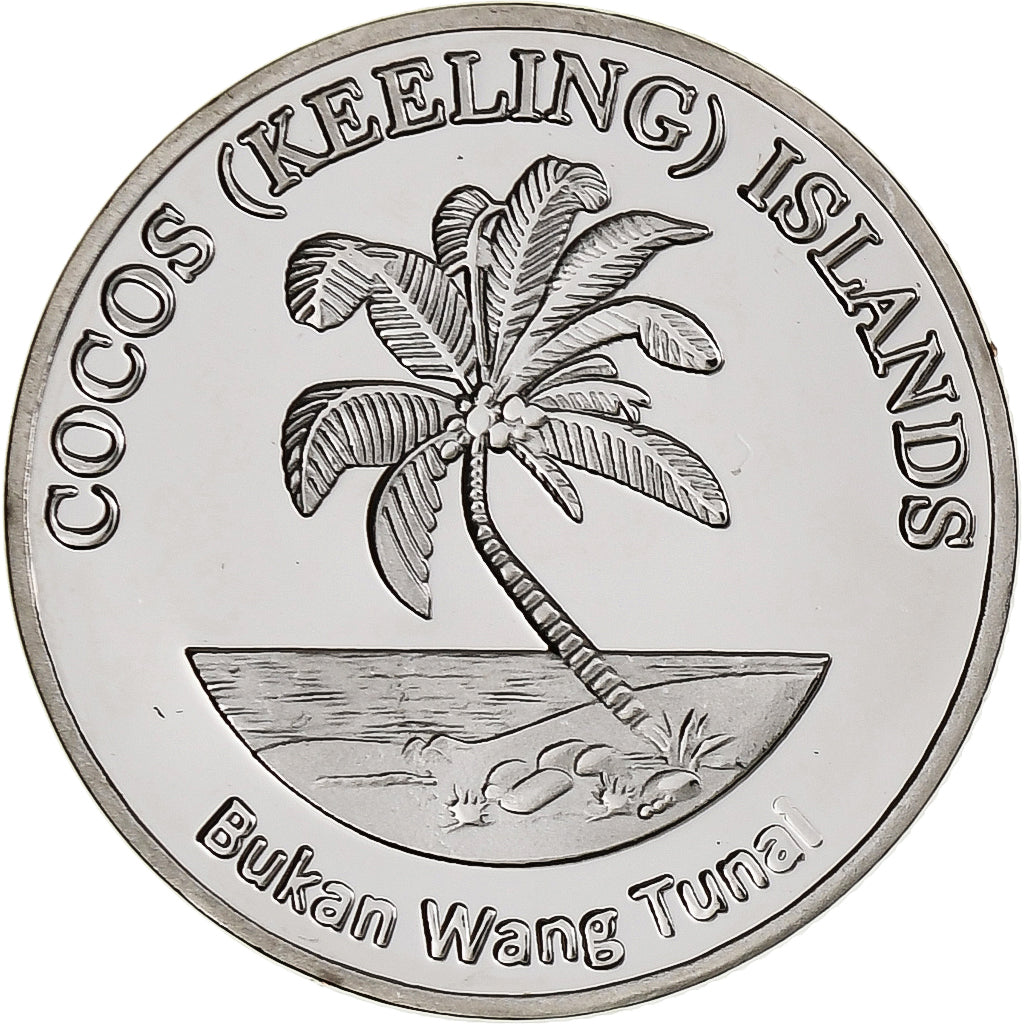COCOS (KEELING) ISLANDS, 5 Rupees, Butterflyfish, 2023, Cupro-nickel, SPL