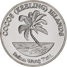 COCOS (KEELING) ISLANDS, 5 Rupees, Butterflyfish, 2023, Cupro-nikkel, UNC-