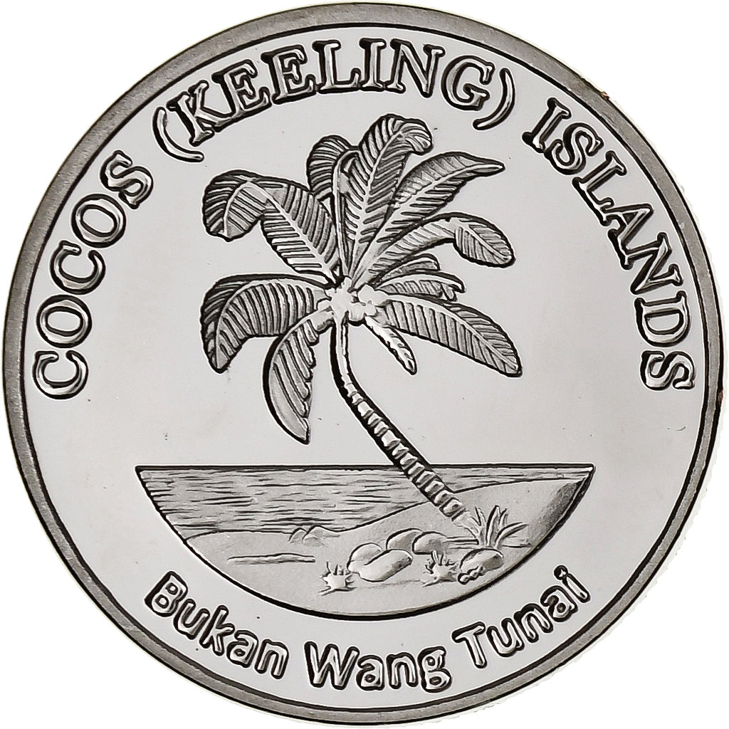 COCOS (KEELING) ISLANDS, 2 Rupees, Lionfish, 2023, Cobre-níquel, MS(63)