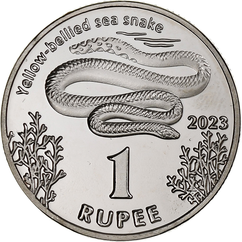 COCOS (KEELING) ISLANDS, Rupee, Snake, 2023, Cobre - níquel, SC