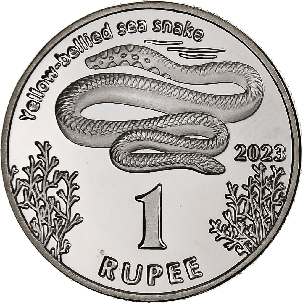 COCOS (KEELING) ISLANDS, Rupee, Snake, 2023, Cupro-nickel, SPL