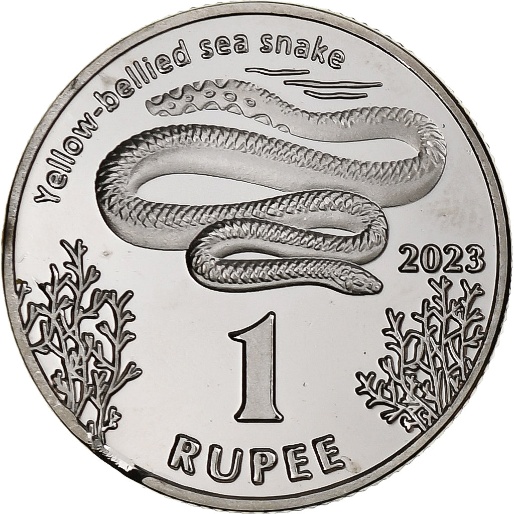 COCOS (KEELING) ISLANDS, Rupee, Snake, 2023, Cupro-nikkel, UNC-