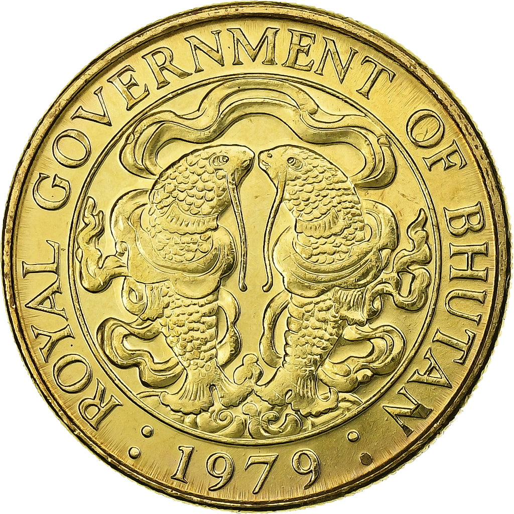 Bhutan, Jigme Singye Wangchuck, 25 Chhertum, 1979, Llantrisant, Aluminum-Bronze