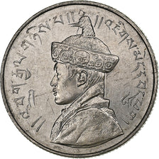 Bután, Jigme Dorji Wangchuck, 1/2 Rupee, 27 (1955-1968), Calcutta, Níquel, SC