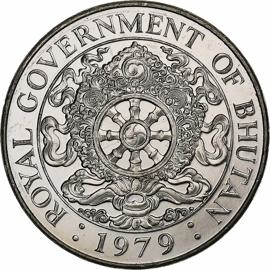Bhutan, Jigme Singye Wangchuck, Ngultrum, 1979, Llantrisant, Rame-nichel, SPL
