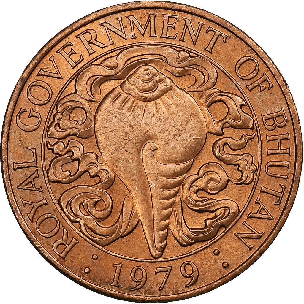 Bután, Jigme Singye Wangchuck, 10 Chhertum, 1979, Llantrisant, Bronce, SC