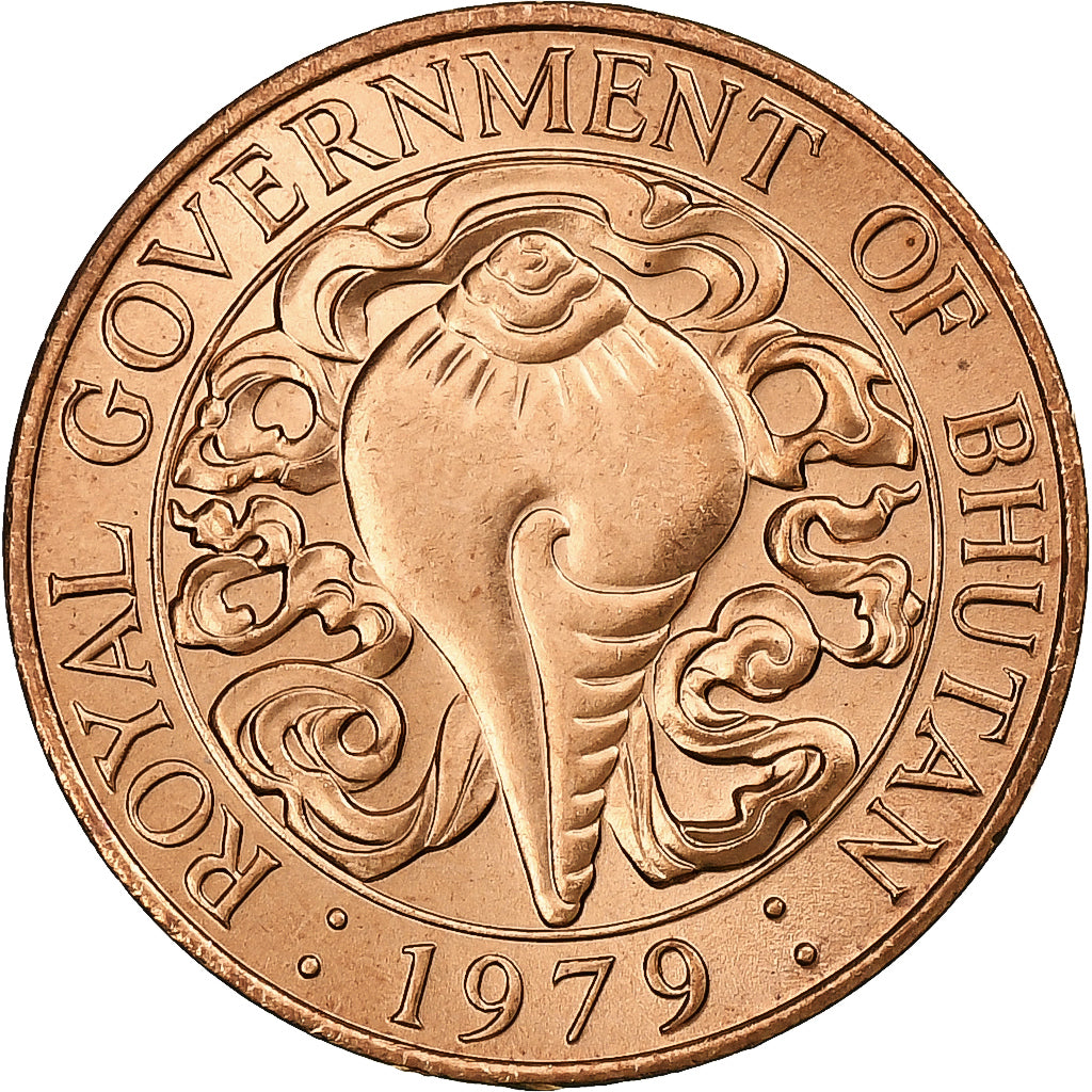 Bhutan, Jigme Singye Wangchuck, 10 Chhertum, 1979, Llantrisant, Bronze, MS(63)