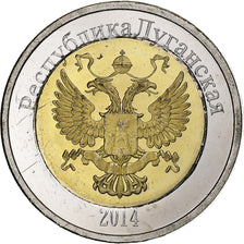 Ucrania, 25 Roubles, Lugansk, 2014, Bimetálico, SC