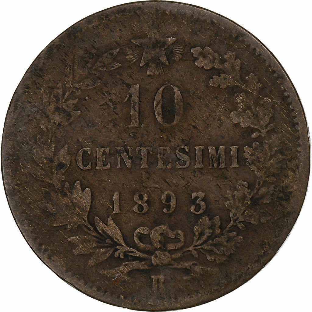 Italie, Umberto I, 10 Centesimi, 1893, Rome, Cuivre, TB, KM:27