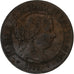 Spain, Isabel II, 5 Centimos, 1868, Madrid, Bronze, EF(40-45), KM:635