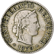 Suisse, 5 Rappen, Libertas, 1879, Bern, Cupro-nickel, TB, KM:26