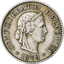 Switzerland, 5 Rappen, Libertas, 1879, Bern, Copper-nickel, EF(40-45), KM:26