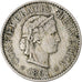 Switzerland, 5 Rappen, Libertas, 1891, Bern, Copper-nickel, VF(20-25), KM:26