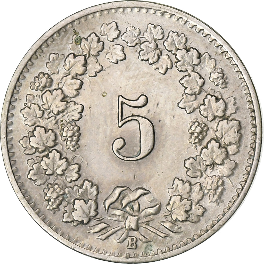 Suiza, 5 Rappen, Libertas, 1898, Bern, Cobre - níquel, MBC+, KM:26