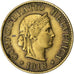 Switzerland, 5 Rappen, Libertas, 1918, Bern, Brass, EF(40-45), KM:26